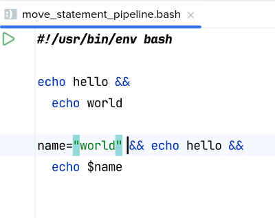 Changing the order of two pipeline commands