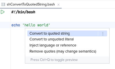 Перед 'Convert to quoted string'