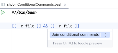 Перед 'Join conditional commands'