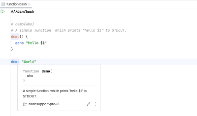 Documentation of a function