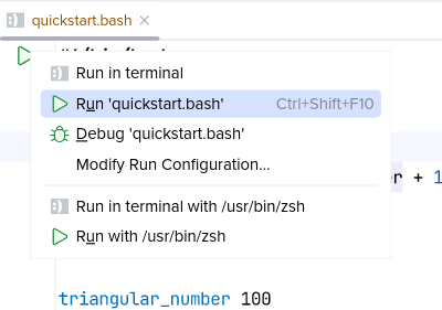 Launching the debugger using a line marker