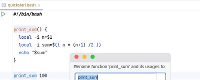 Renaming a shell script function